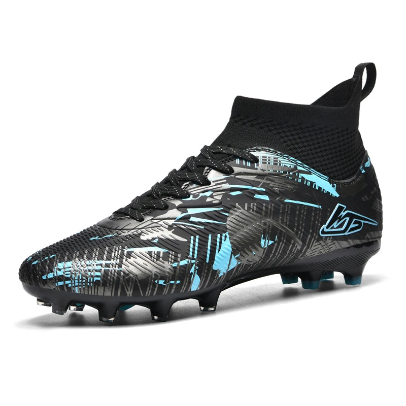 Tenagers sapatos de futebol masculino antiderrapante ag/tf chuteiras botas de tornozelo unisex tamanho grande ultraleve botas de futebol meninos tênis