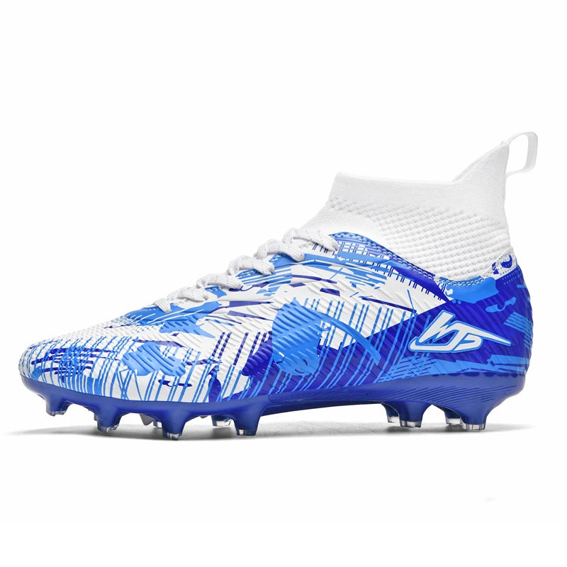 Tenagers sapatos de futebol masculino antiderrapante ag/tf chuteiras botas de tornozelo unisex tamanho grande ultraleve botas de futebol meninos tênis