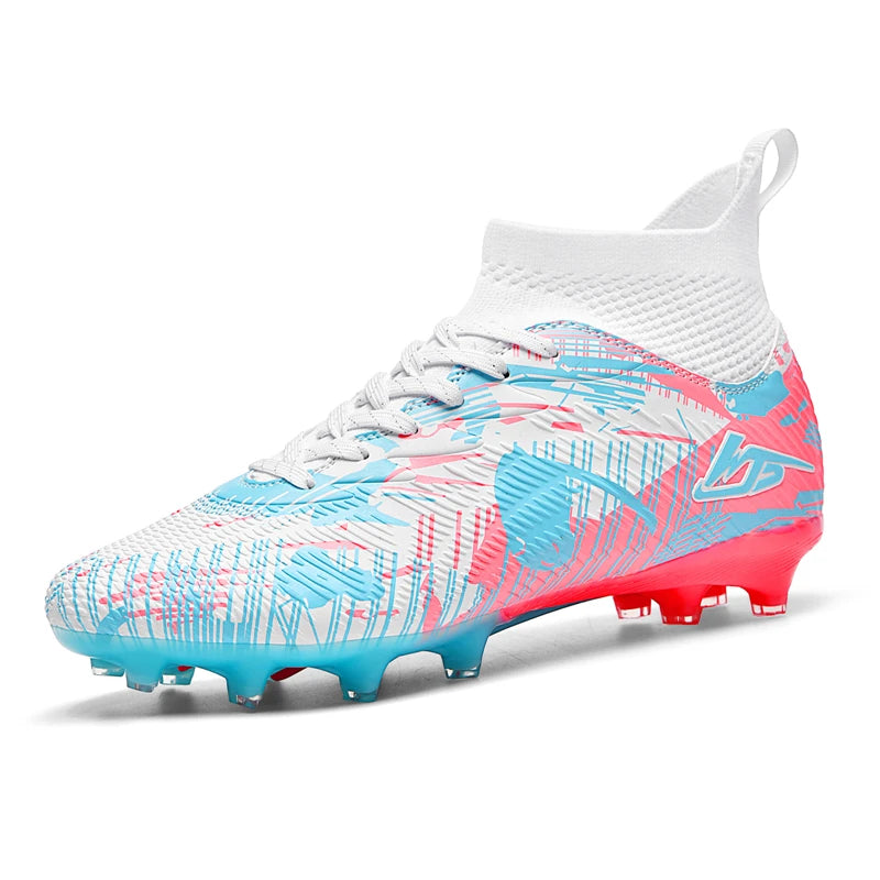 Tenagers sapatos de futebol masculino antiderrapante ag/tf chuteiras botas de tornozelo unisex tamanho grande ultraleve botas de futebol meninos tênis