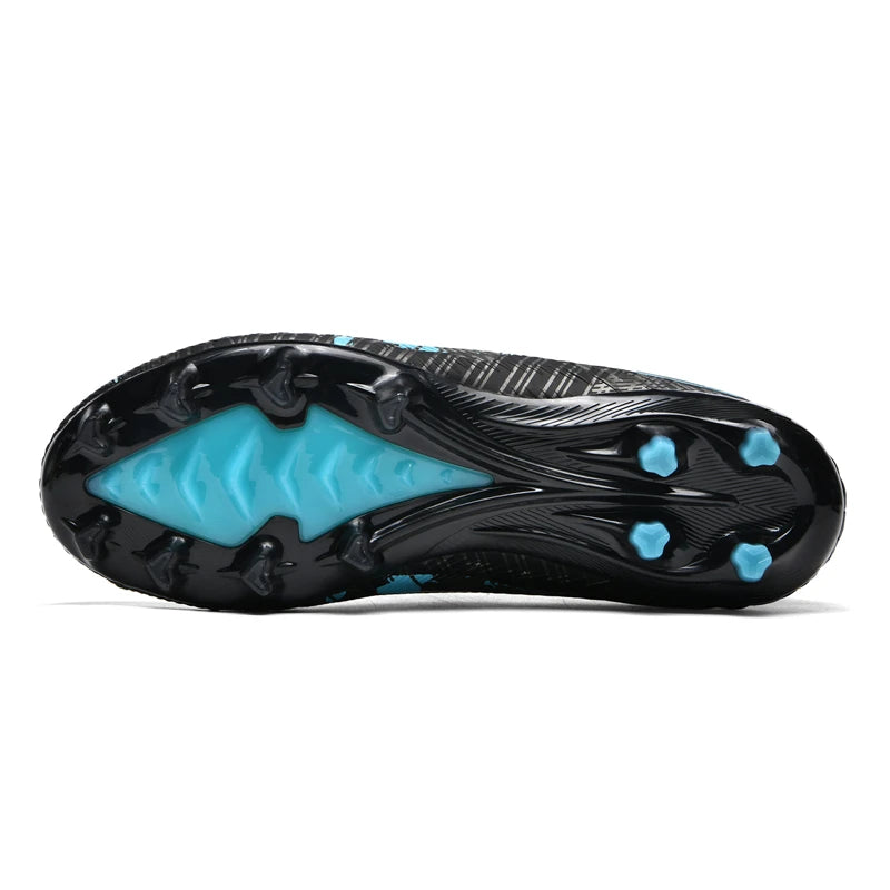 Tenagers sapatos de futebol masculino antiderrapante ag/tf chuteiras botas de tornozelo unisex tamanho grande ultraleve botas de futebol meninos tênis