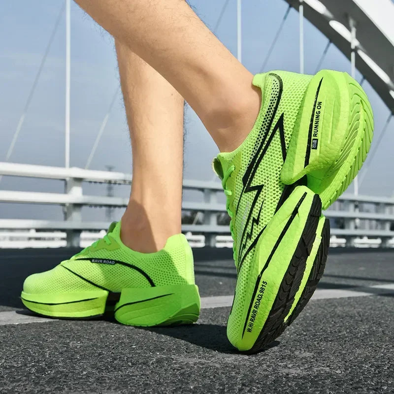 Homens tênis competitivos placa de carbono sapatos esportivos luz respirável sapatos de treinamento atlético desportivo jogging tênis caminhada