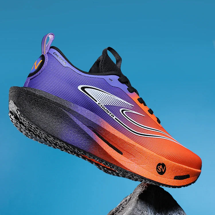 Carbon Plate Sports Running Shoes Marathon Men Breathable Lightweight Women's Comfortable Athletic Nonskid Air Cushion Sneakers