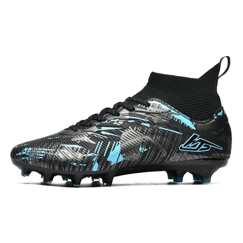 Tenagers sapatos de futebol masculino antiderrapante ag/tf chuteiras botas de tornozelo unisex tamanho grande ultraleve botas de futebol meninos tênis