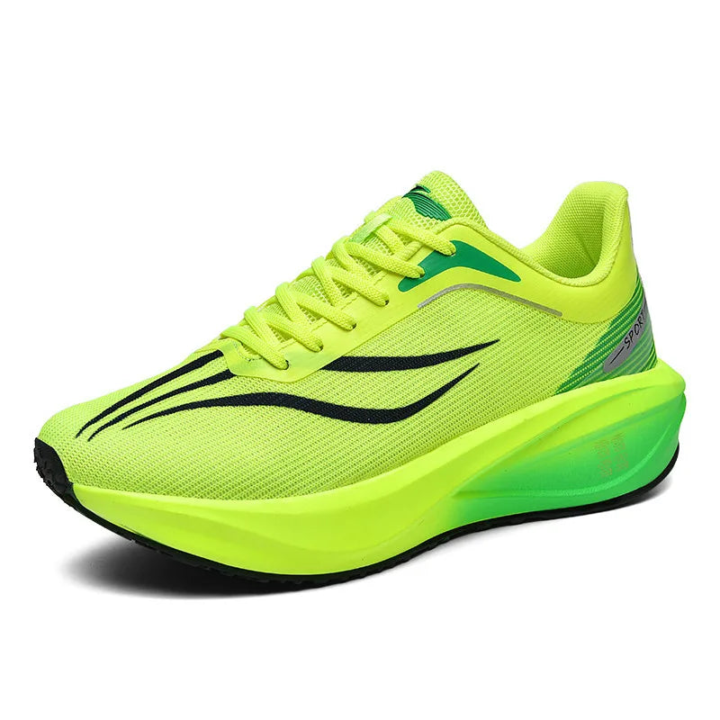 Carbon Plate Athletic Shoes 2025 New Release Unisex Shock-Absorbing Running Footwear for Fitness & Test Use