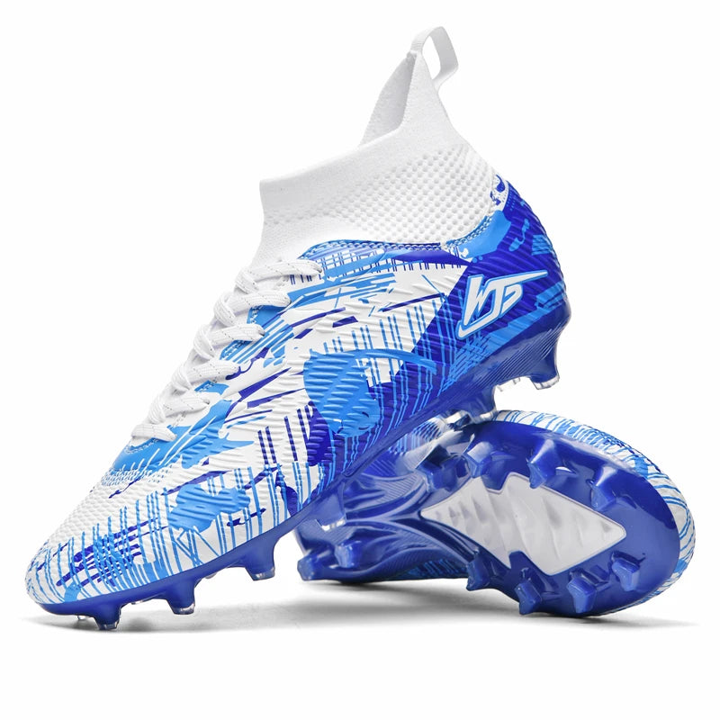 Tenagers sapatos de futebol masculino antiderrapante ag/tf chuteiras botas de tornozelo unisex tamanho grande ultraleve botas de futebol meninos tênis