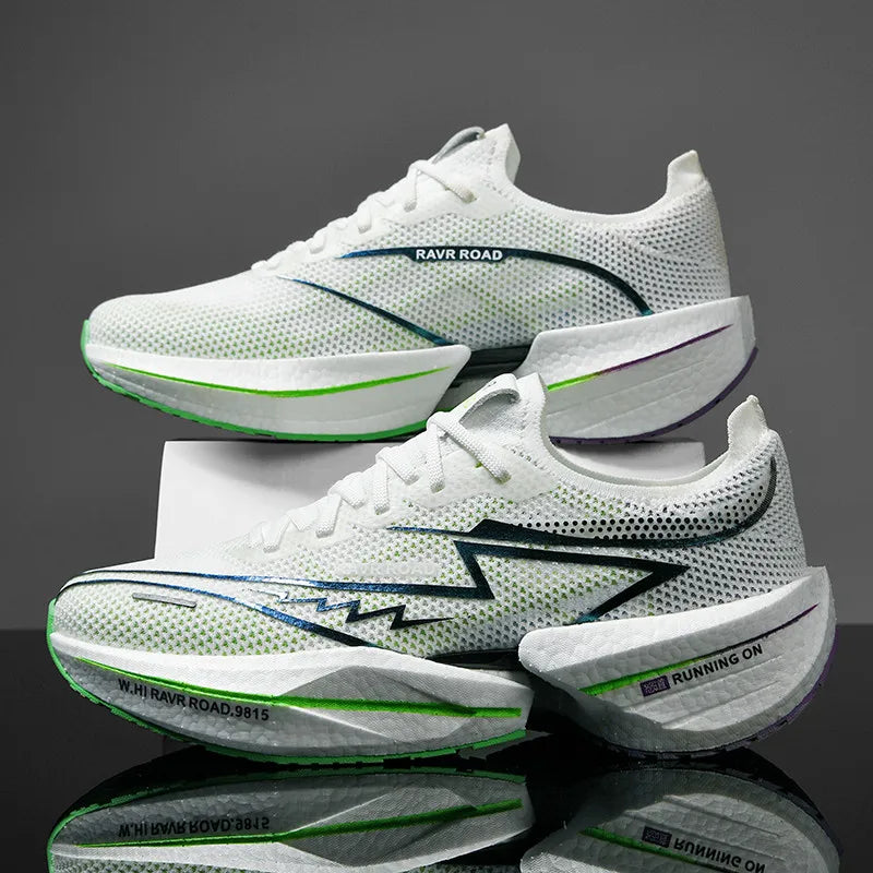 Homens tênis competitivos placa de carbono sapatos esportivos luz respirável sapatos de treinamento atlético desportivo jogging tênis caminhada