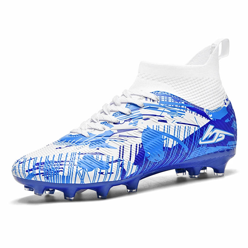 Tenagers sapatos de futebol masculino antiderrapante ag/tf chuteiras botas de tornozelo unisex tamanho grande ultraleve botas de futebol meninos tênis