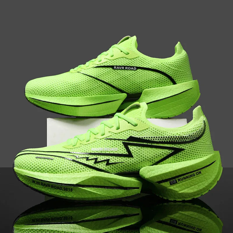 Homens tênis competitivos placa de carbono sapatos esportivos luz respirável sapatos de treinamento atlético desportivo jogging tênis caminhada