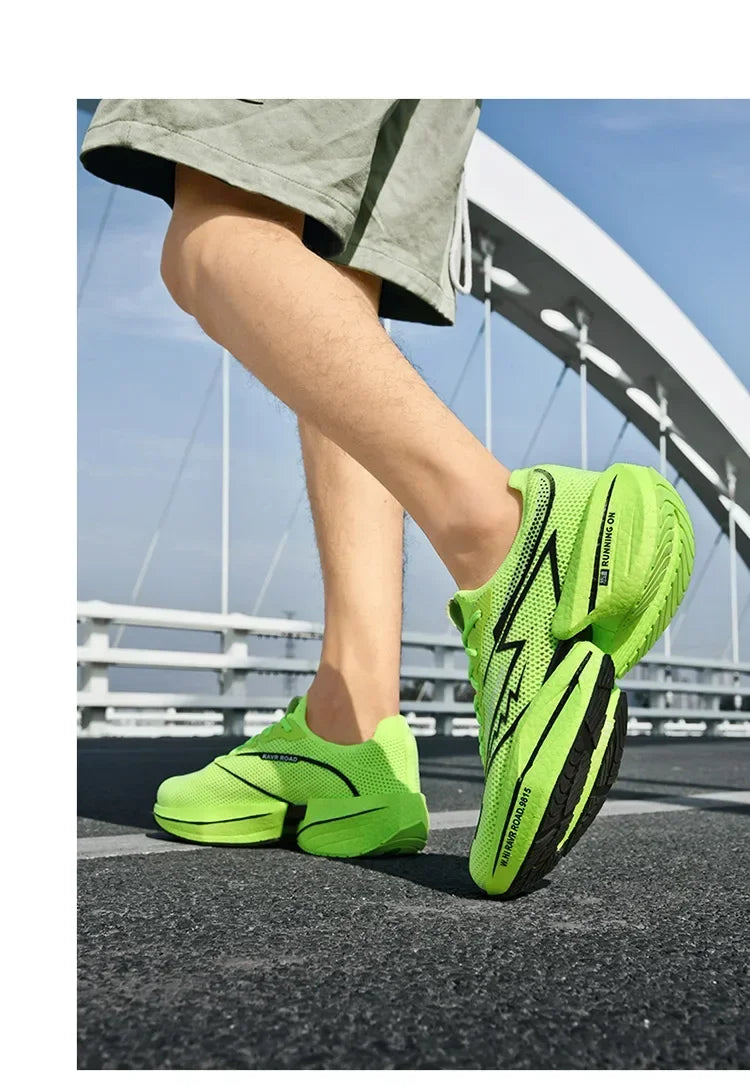 Homens tênis competitivos placa de carbono sapatos esportivos luz respirável sapatos de treinamento atlético desportivo jogging tênis caminhada